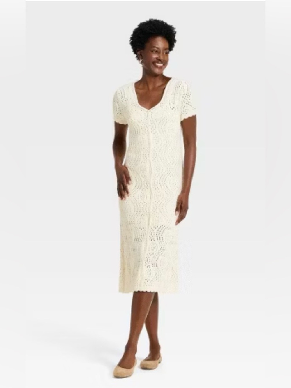 Women’s Cream Crochet Dress